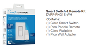 Pico Paddle Remote and Claro Smart Switch Kit, Trilingual | DVRF-PKG1S-WH