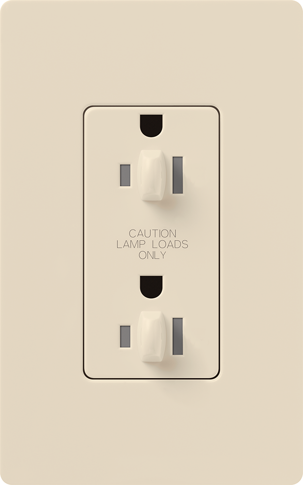 Lutron Architectural 15A Dual Dimming, Tamper-Resistant Duplex Receptacle 125V | NTR-15-DDTR