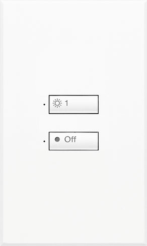 seeTouch Button And Wall Plate Replacement Kit, 2 Button, Custom Engraving, SR-2BN-WH-EGN, White