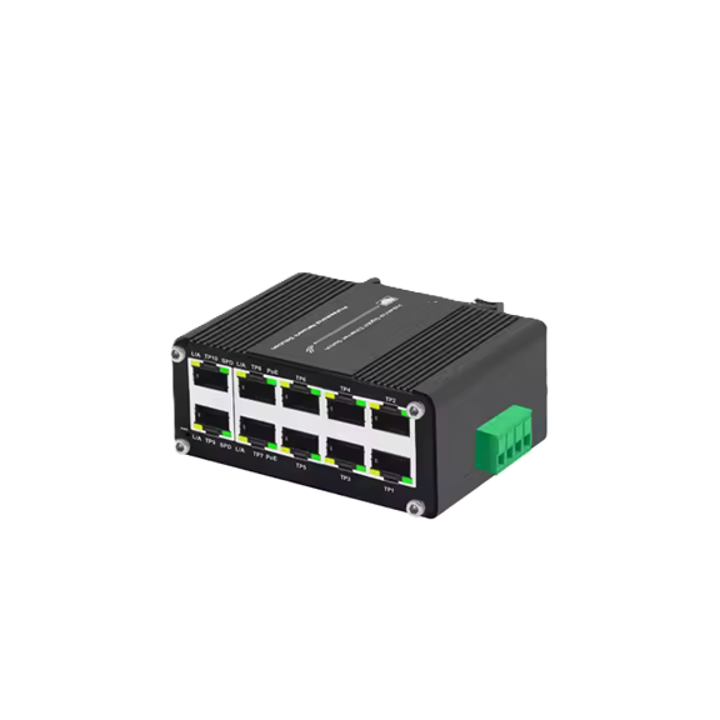 Product Marketing Image of Simply Secured SKU: POEJK-S8-240 by Vendor Grid Networking Product Grid Industrial Gigabit PoE Switch | 8 PoE Downlink Ports + 2 Uplink Ports | POEJK-S8-240