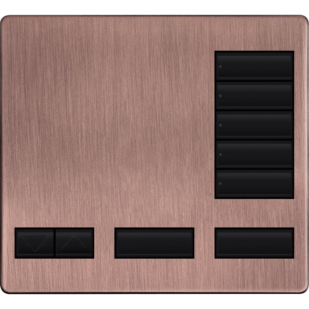 Replacement Faceplate for Lutron HomeWorks 5-Button Tabletop Keypad | Metal | LFK-T5RL