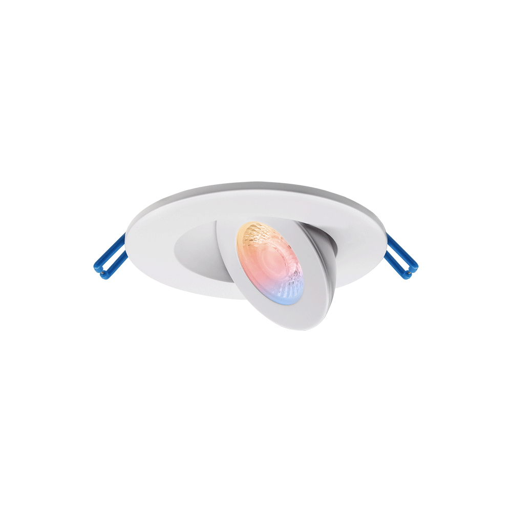 Lotus 2" Round Smart RGBCW Floating Gimbal - 5W 290lm IC Rated Adjustable Recessed Lighting | ADS2FGSTRGBCW