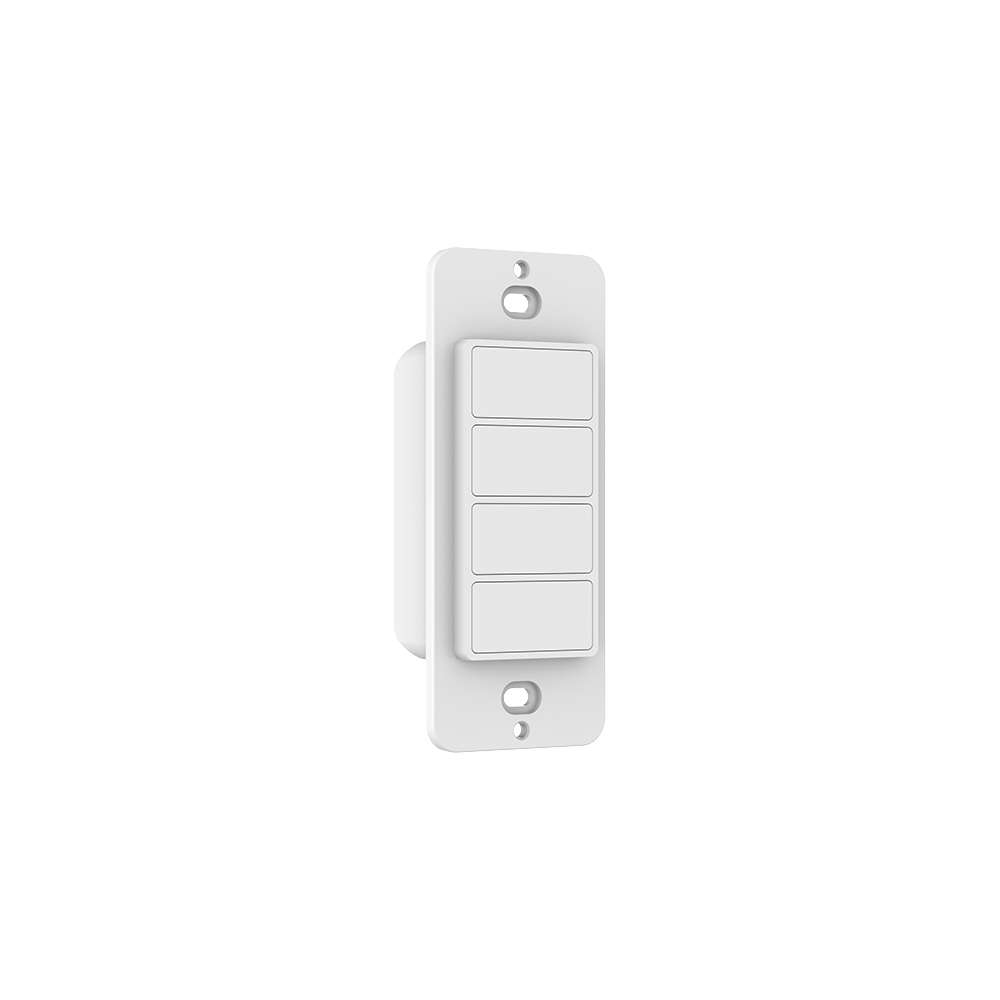 Lotus EU4454 battery-free 4-button kinetic Bluetooth MESHLE wireless wall remote for S54072W092S10-SPI and 568P-3 Lotus controllers