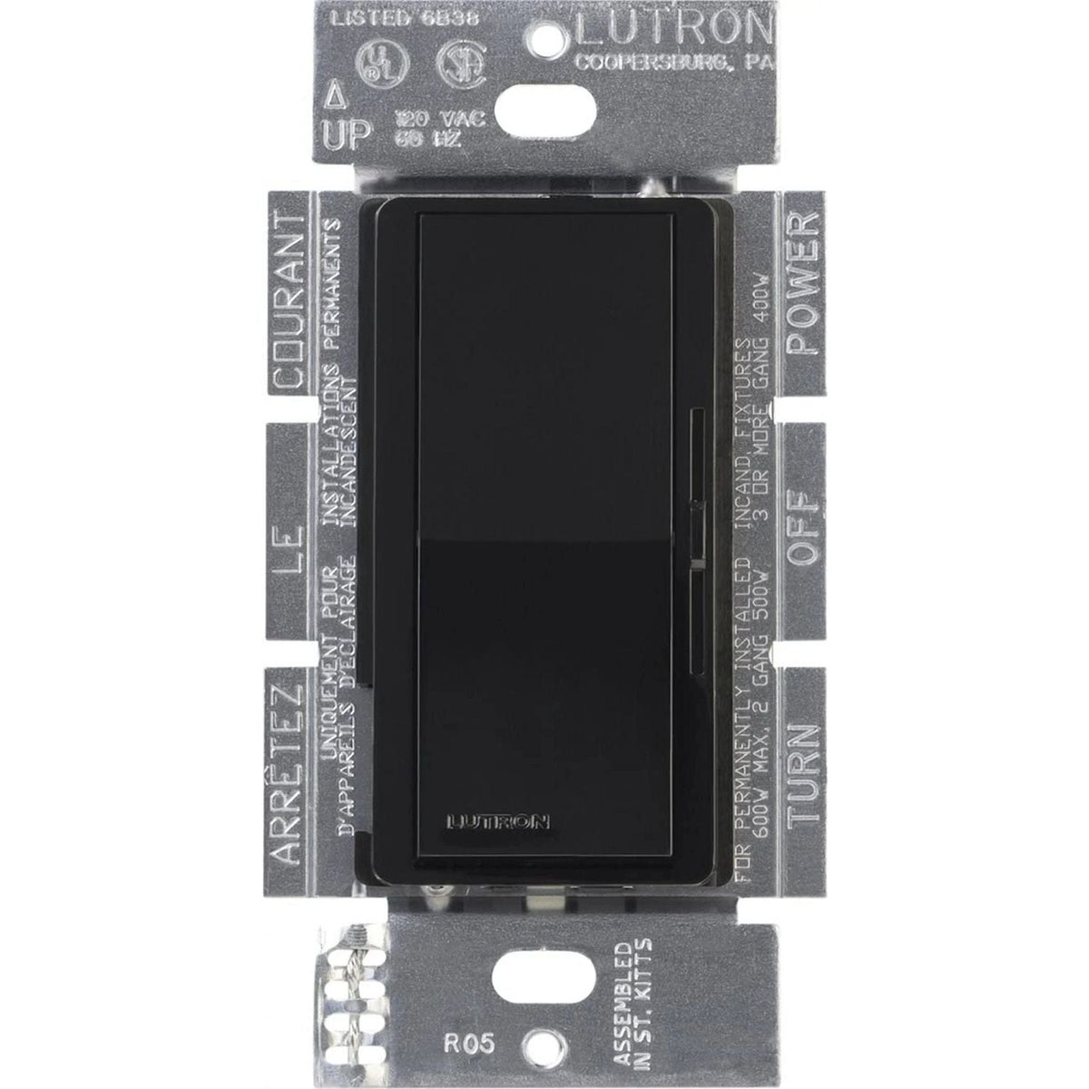 Lutron Diva MLV Dimmer Switch - 600VA Magnetic Low Voltage (Single) | DVLV-600P-XX-CSA