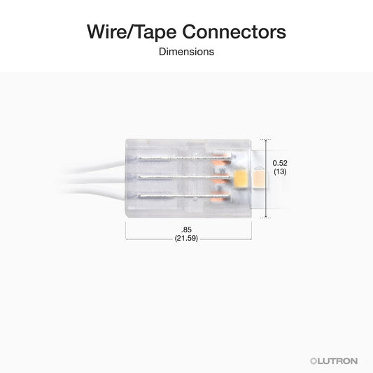 Lutron Lumaris tape connector application overview, SKU LU-CK1-TW
