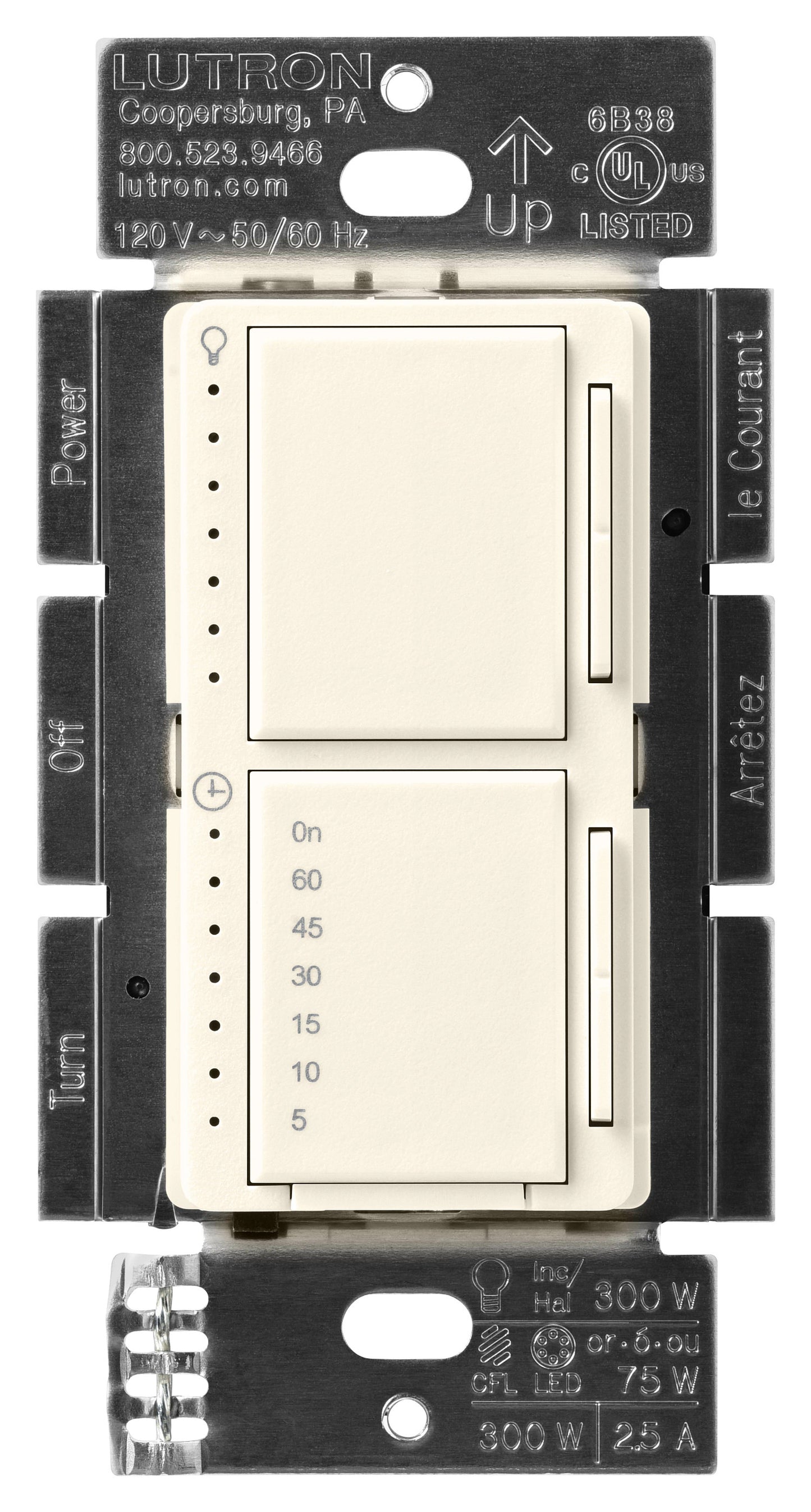 Lutron Maestro Dual Control - LED+ Dimmer & Countdown Timer | MACL-L3T251