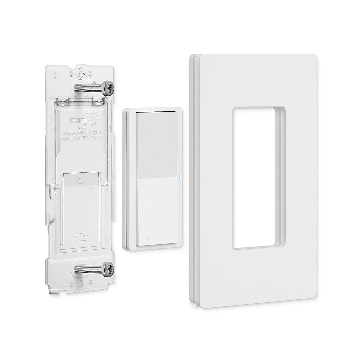 Lutron Pico Paddle Smart Remote Wall Mounting Kit, White, Trilingual | PJ2W-P2B-WH