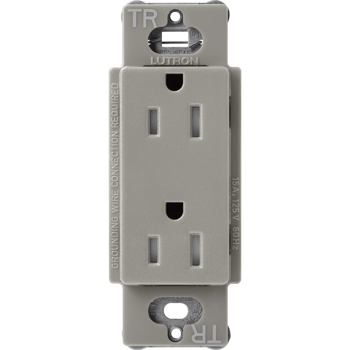 Lutron Tamper-Resistant Receptacles - Satin Color 15A 125V | SCRS-15-TR-XX