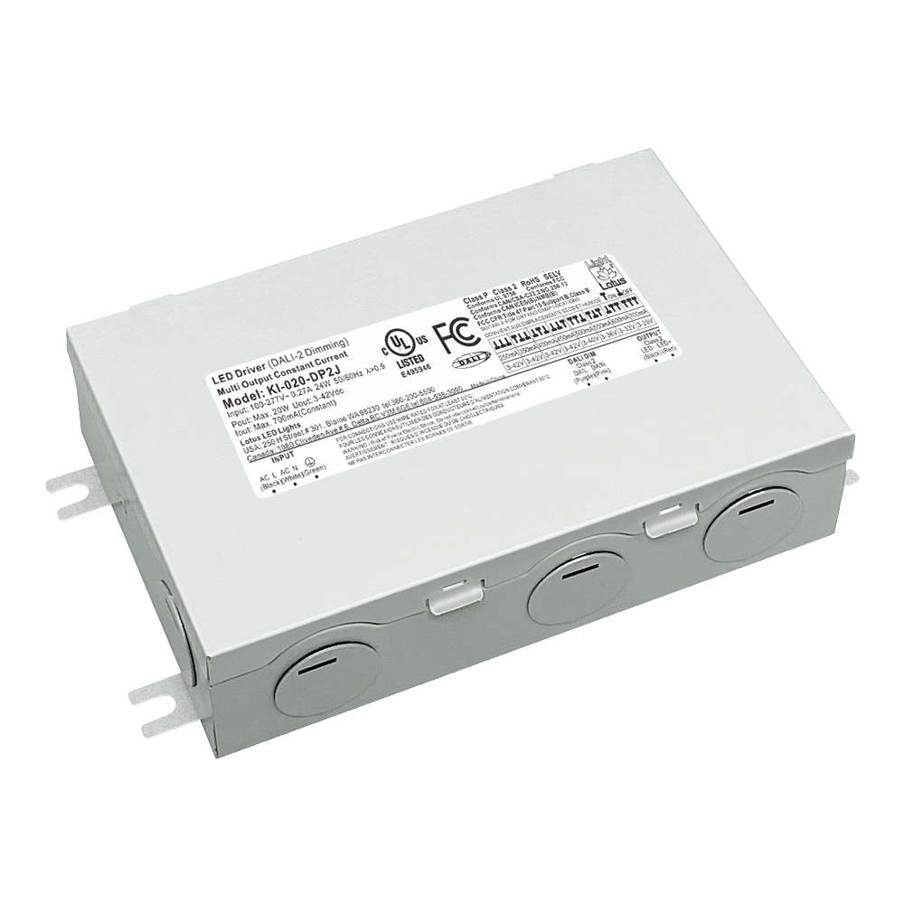 Lotus DALI-2 Dimmable 20W Constant Current Programmable Driver | KI-020-DP2J