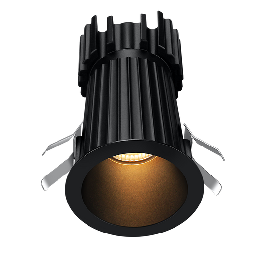 Lotus Tangra L2F-RDT 2-inch fixed round deep-regressed thin-trim LED downlight in Black finish; specific beam and CRI depend on selected variant