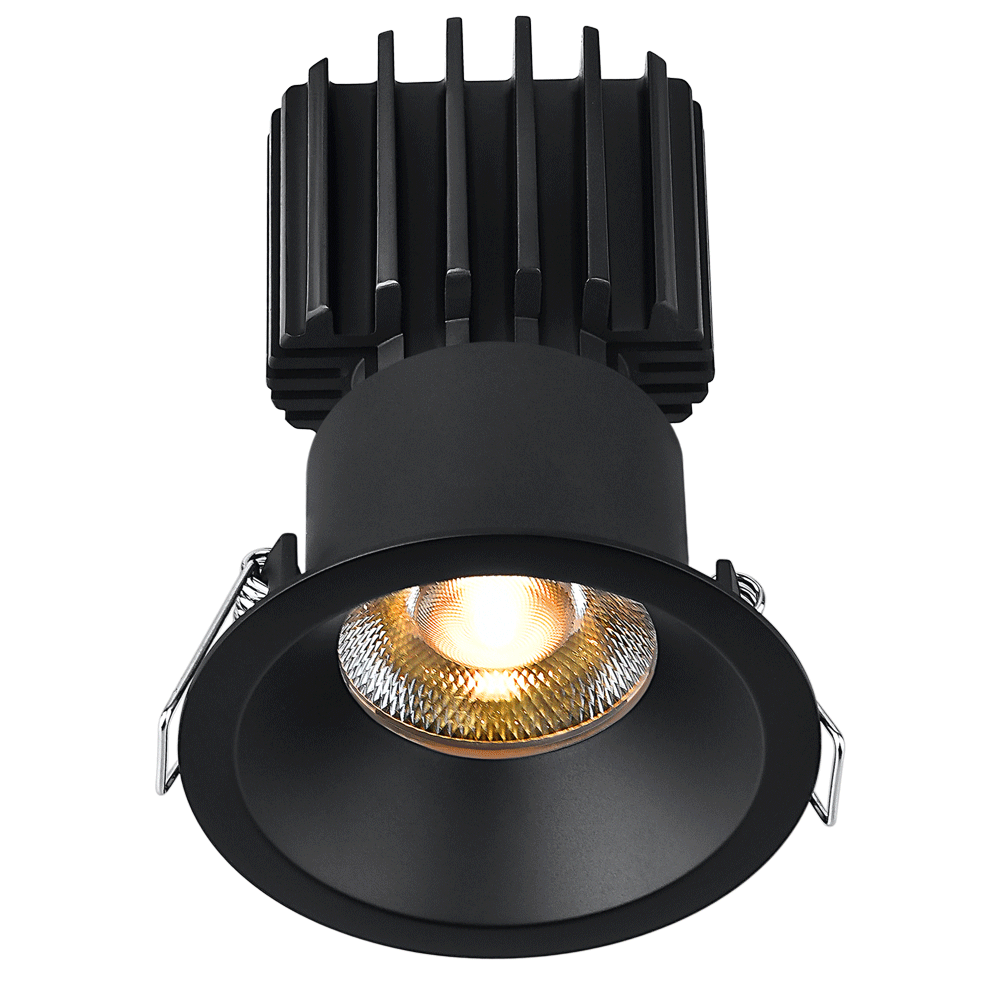 Tangra 3" Fixed Round Recessed Thin Trim Black | L3F-RRT-BK