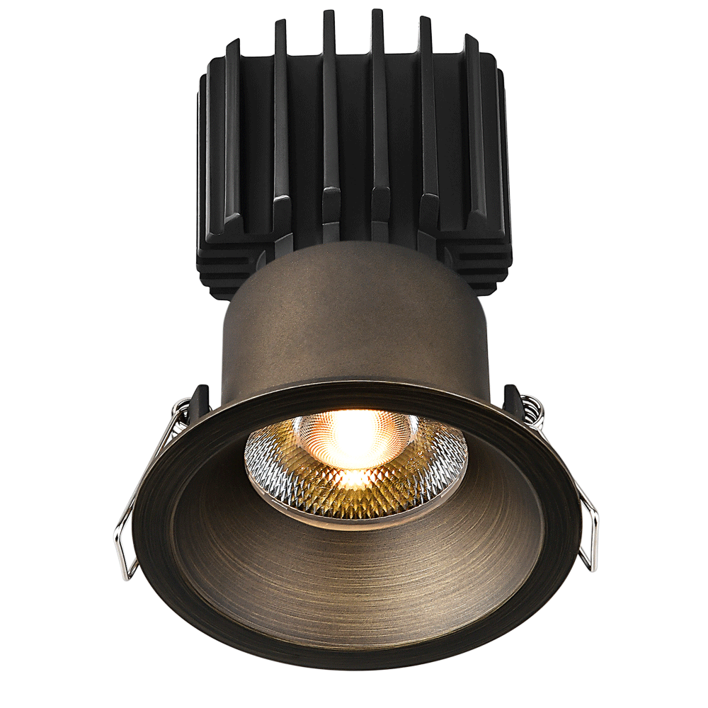 Tangra 3" Fixed Round Recessed Thin Trim Bronze | L3F-RRT-BR
