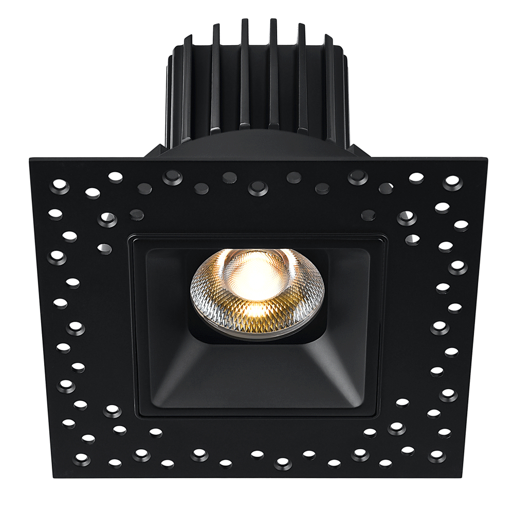 Lotus - Tangra 3" Fixed Square Recessed Invisible Trim Black | L3F-SRI-BK