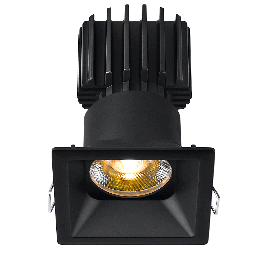 Lotus - Tangra 3" Fixed Square Recessed Thin Trim Black | L3F-SRT-BK