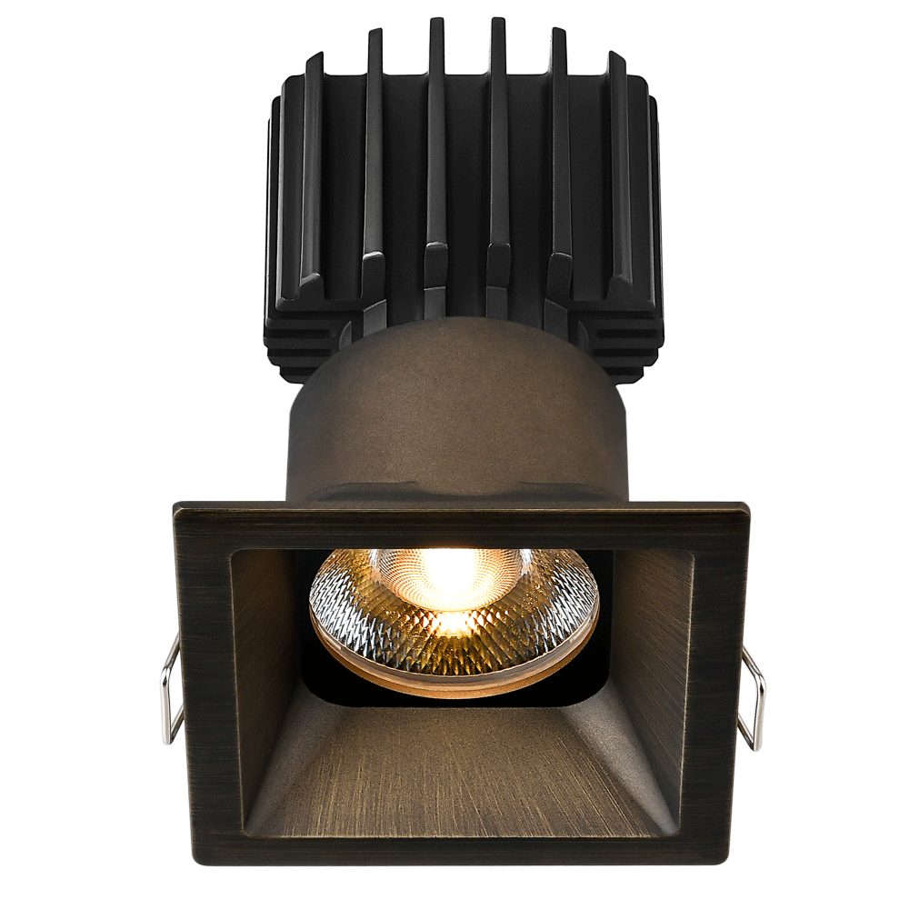 Lotus - Tangra 3" Fixed Square Recessed Thin Trim Bronze | L3F-SRT-BR