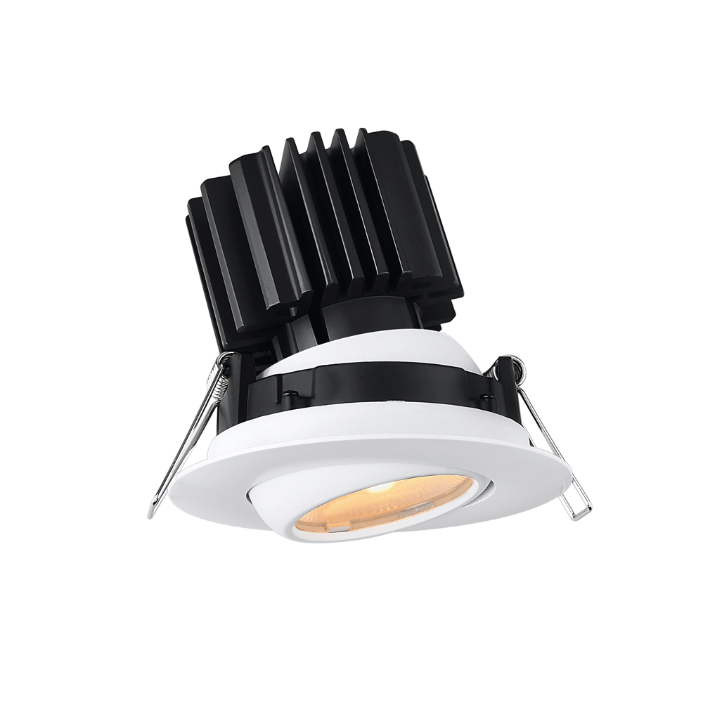 Lotus - Tangra 3" Gimbal Round Flat Wide Trim White | L3G-RFW-WH