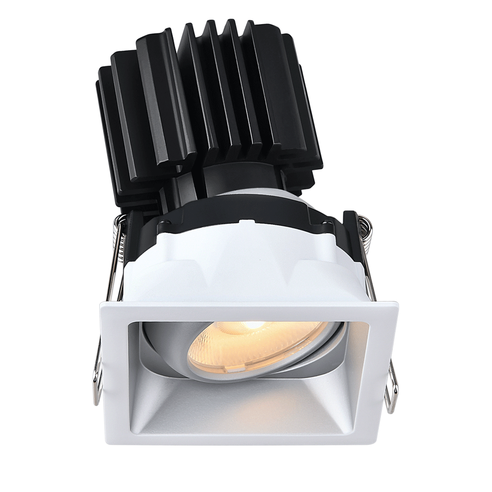 Lotus - Tangra 3" Gimbal Square Recessed Thin Trim Aluminum | L3G-SRT-AZ