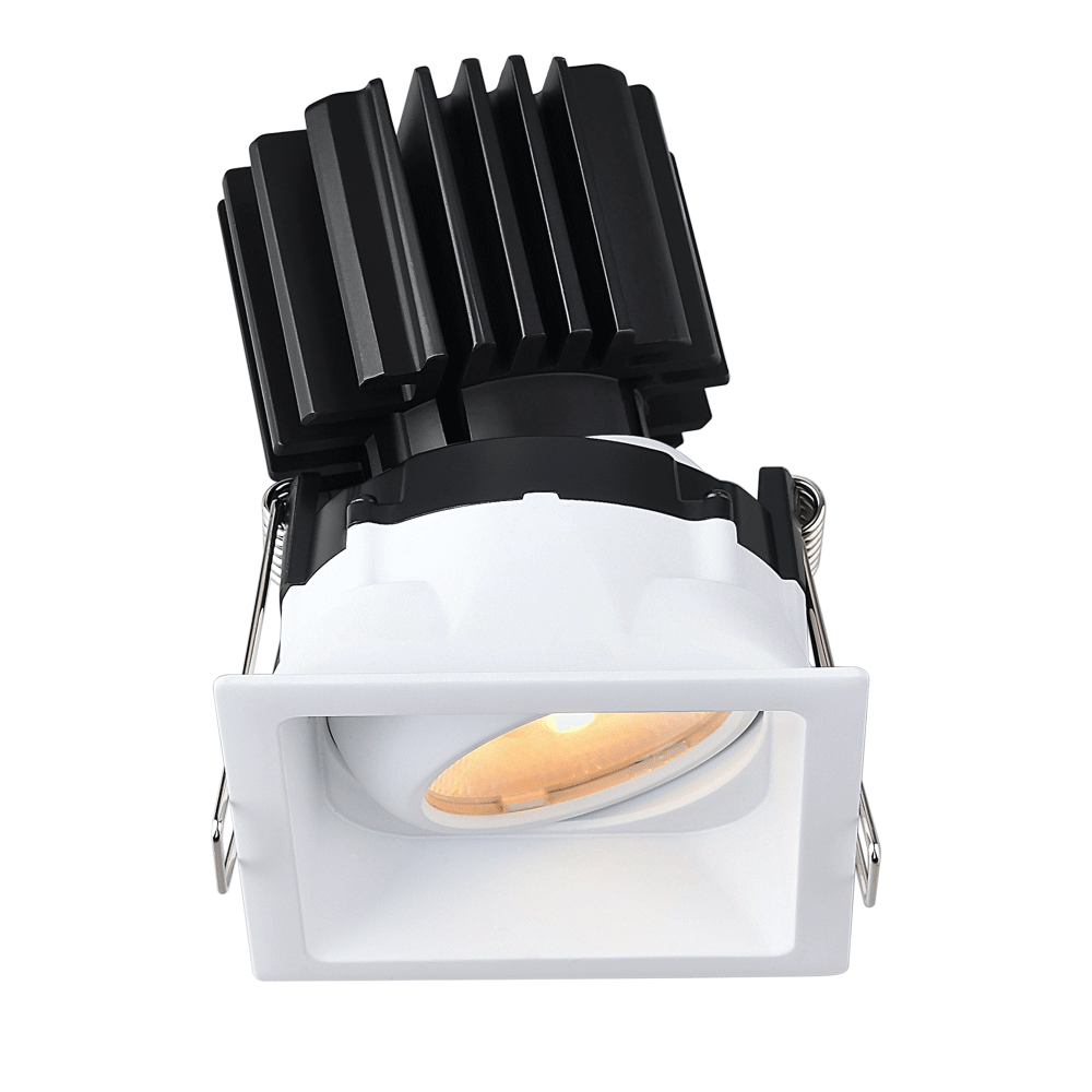 Lotus - Tangra 3" Gimbal Square Recessed Thin Trim White | L3G-SRT-WH