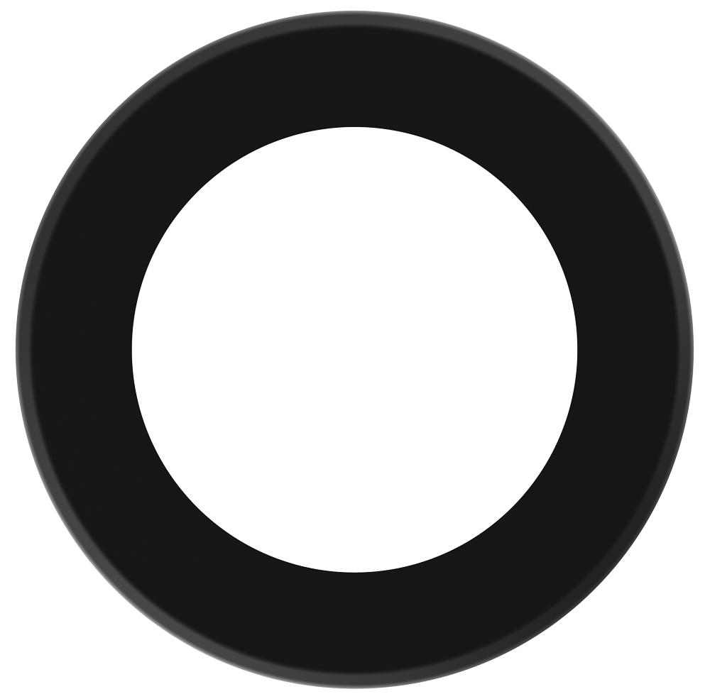 Product Display Visual of the SKU: LBL-4CRT-B for Marketing of theLotus 4" Black Round Trim Cover for TP120-347-RT4-C-DIM-G1-ES | LBL-4CRT-B