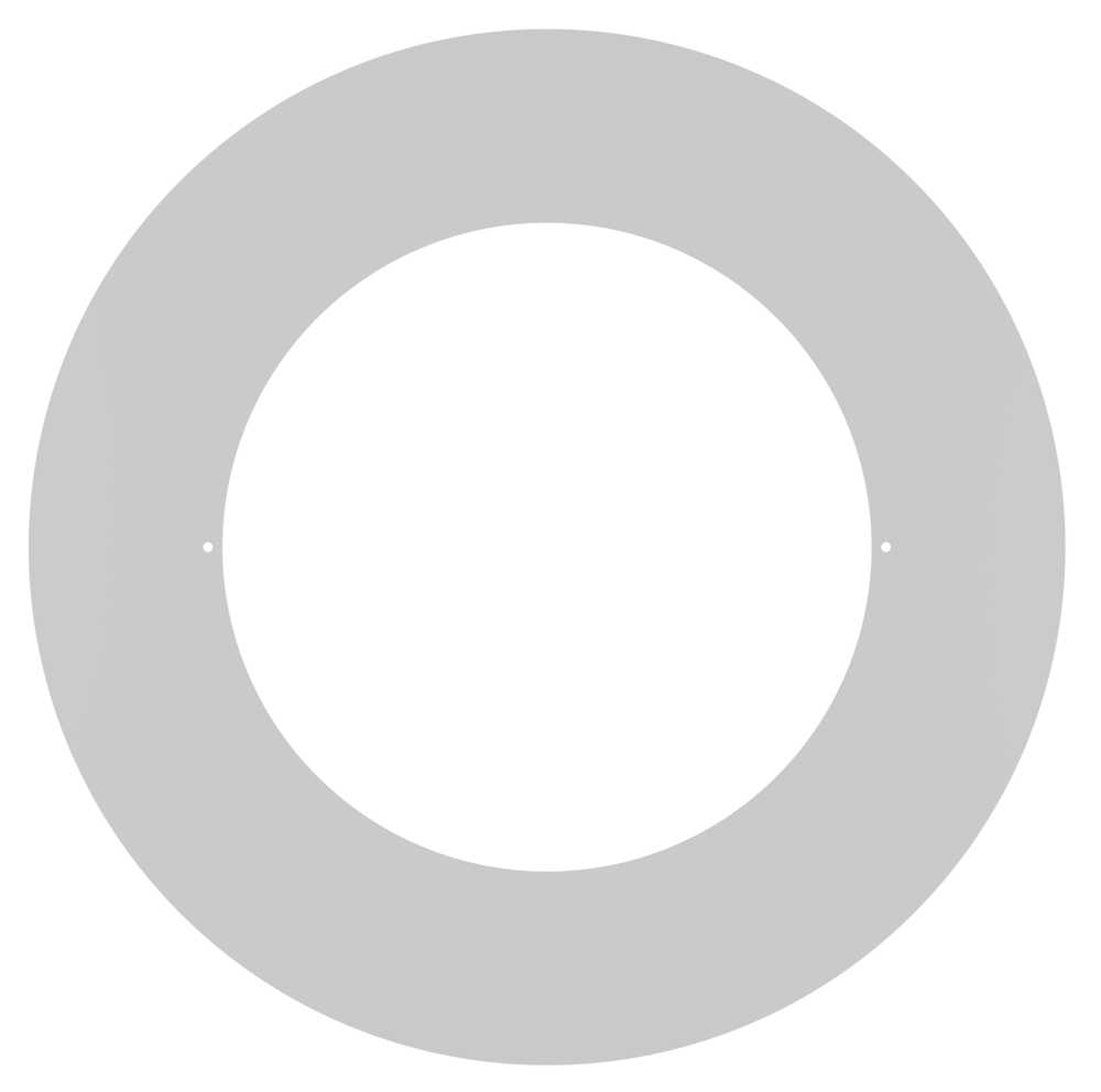 Product Display Visual of the SKU: LBL-6CGR-W for Marketing of theLotus 6" Goof Ring White OD 10 1/2" for TP120-347-RT6-C-DIM-G1-ES | LBL-6CGR-W
