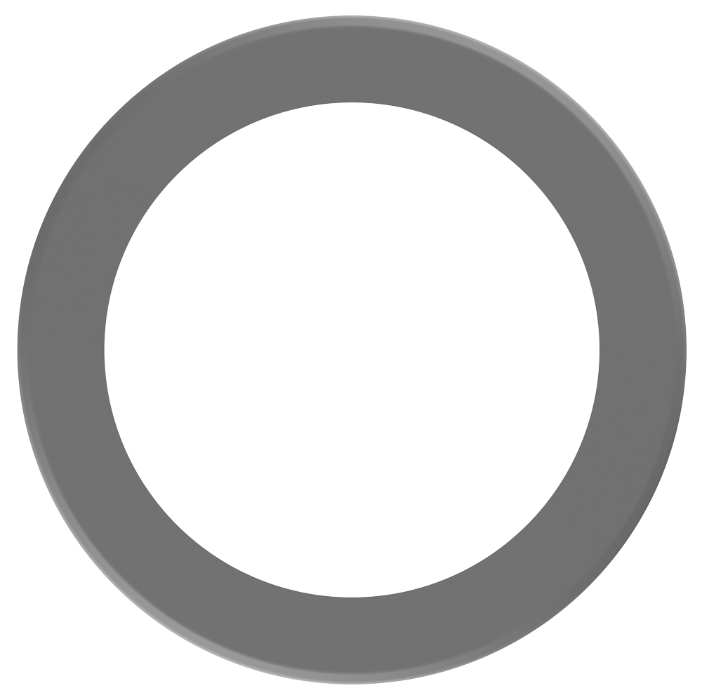 Product Display Visual of the SKU: LBL-6CRT-S for Marketing of theLotus 6" Silver Round Trim Cover for TP120-347-RT6-C-DIM-G1-ES | LBL-6CRT-S