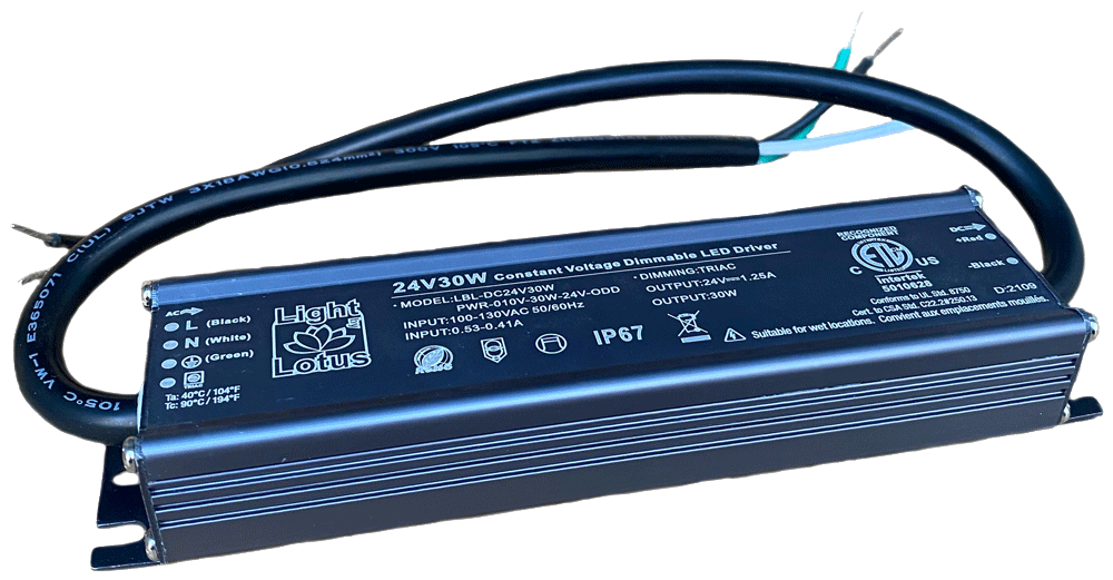 Lotus 24V Class 2 Power Supply 30W Dimmable | LBL-DC24V30W