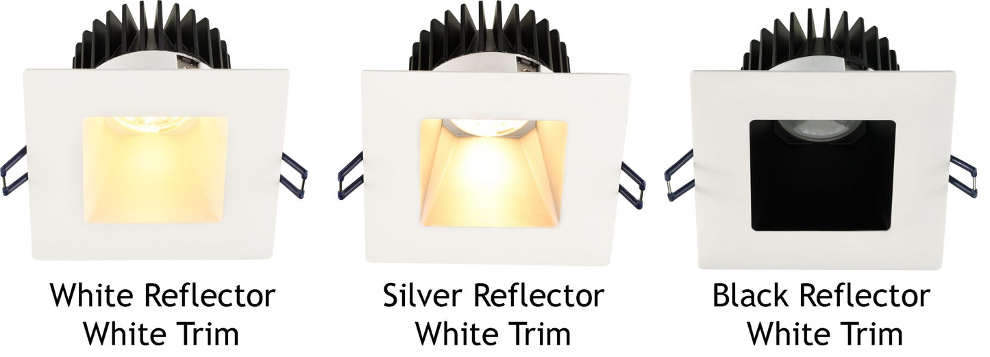 Product Display Visual of the SKU: 4S-WR-WT for Marketing of theLotus Square White Reflector White Trim for model LD4S | 4S-TRIM