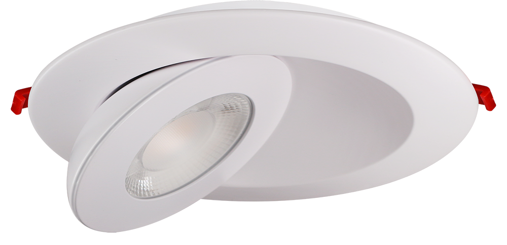 Lotus 6" Round Floating Gimbal Recessed LED 15W 5CCT | LED-6-S15W-5CCT-FG-WH