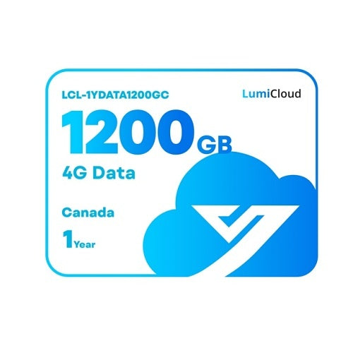 Luminys LCL-1YDATA1200GC LumiCloud 4G Data 1200GB Canada 1 Year ( with maximum 30days 4G data usage 100GB) for Canadian security dealers at SimplyControlled.ca