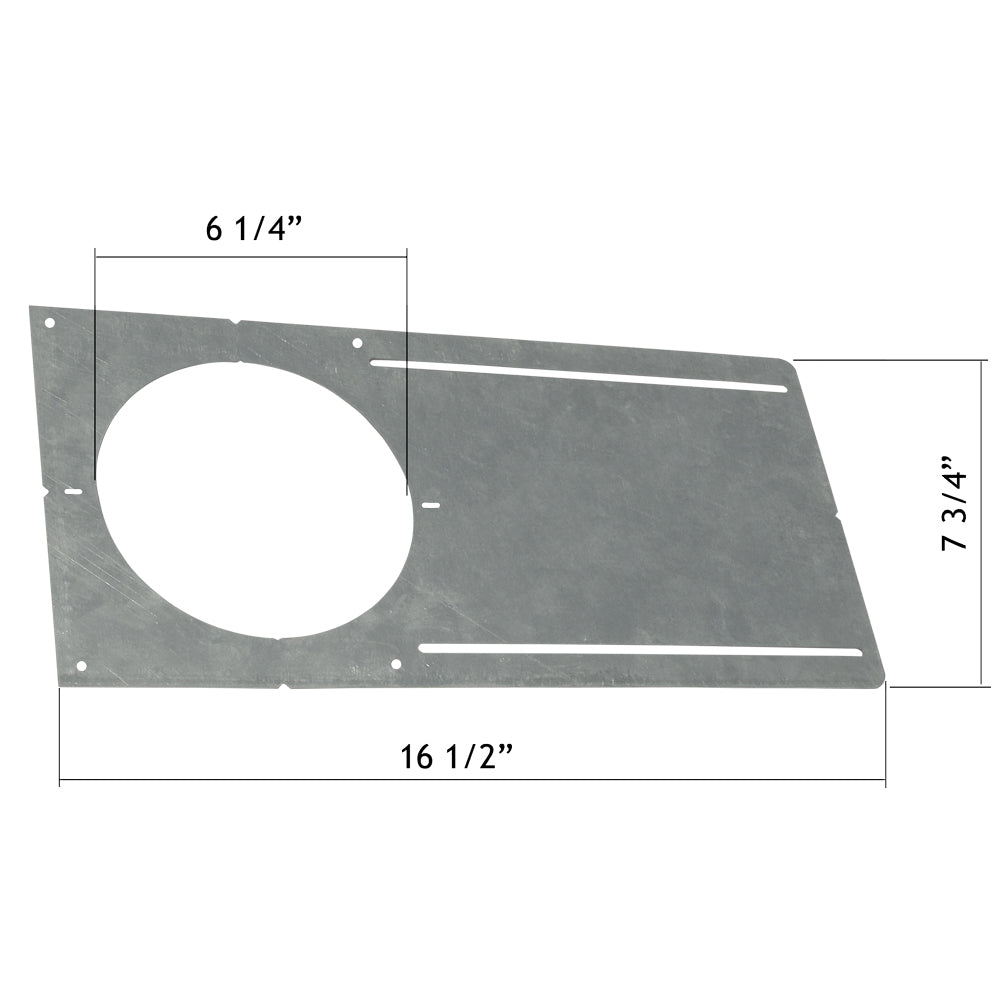 Product Display Visual of the SKU: MP6-2 for Marketing of theLotus 6" Budget Flat Rough-In Plates (20 Pack) | MP6-2