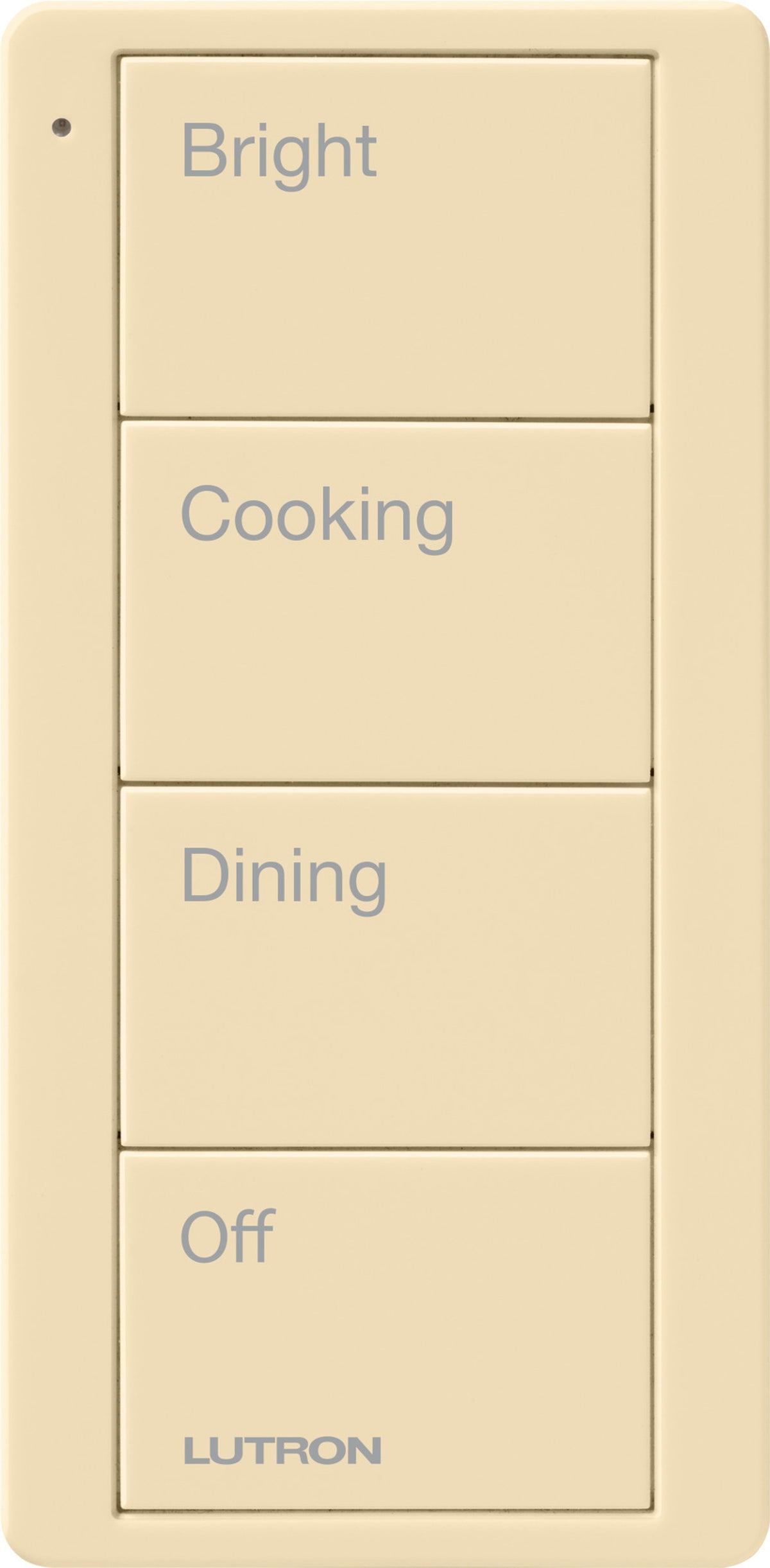 Lutron Pico 4 Button Scene Keypad (Kitchen Text) | PJ2-4B-GXX-P02