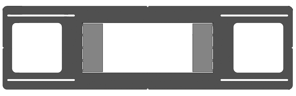 Product Display Visual of the SKU: RIP-M-23 for Marketing of theLotus Flat 26" Rough-in Plate for Multi Double & Triple LSG3-TT | RIP-M-23