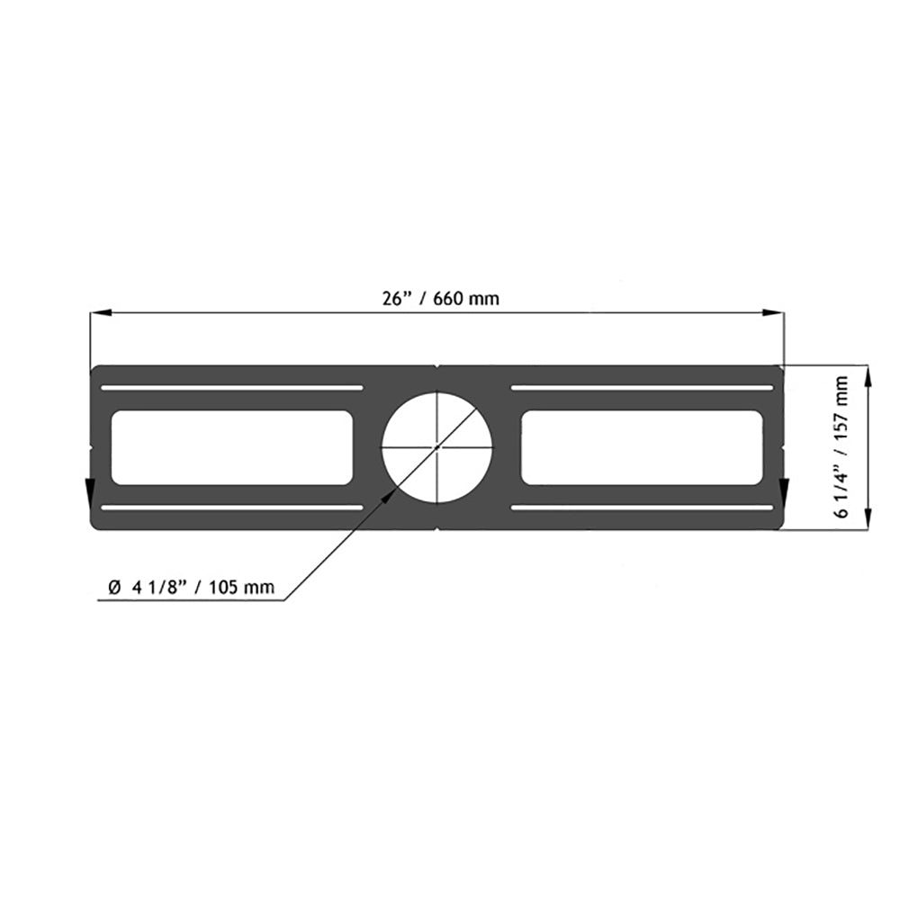 Product Display Visual of the SKU: RIP4 for Marketing of theLotus 4" Flat Rough-In Plates (5 pack) | RIP4