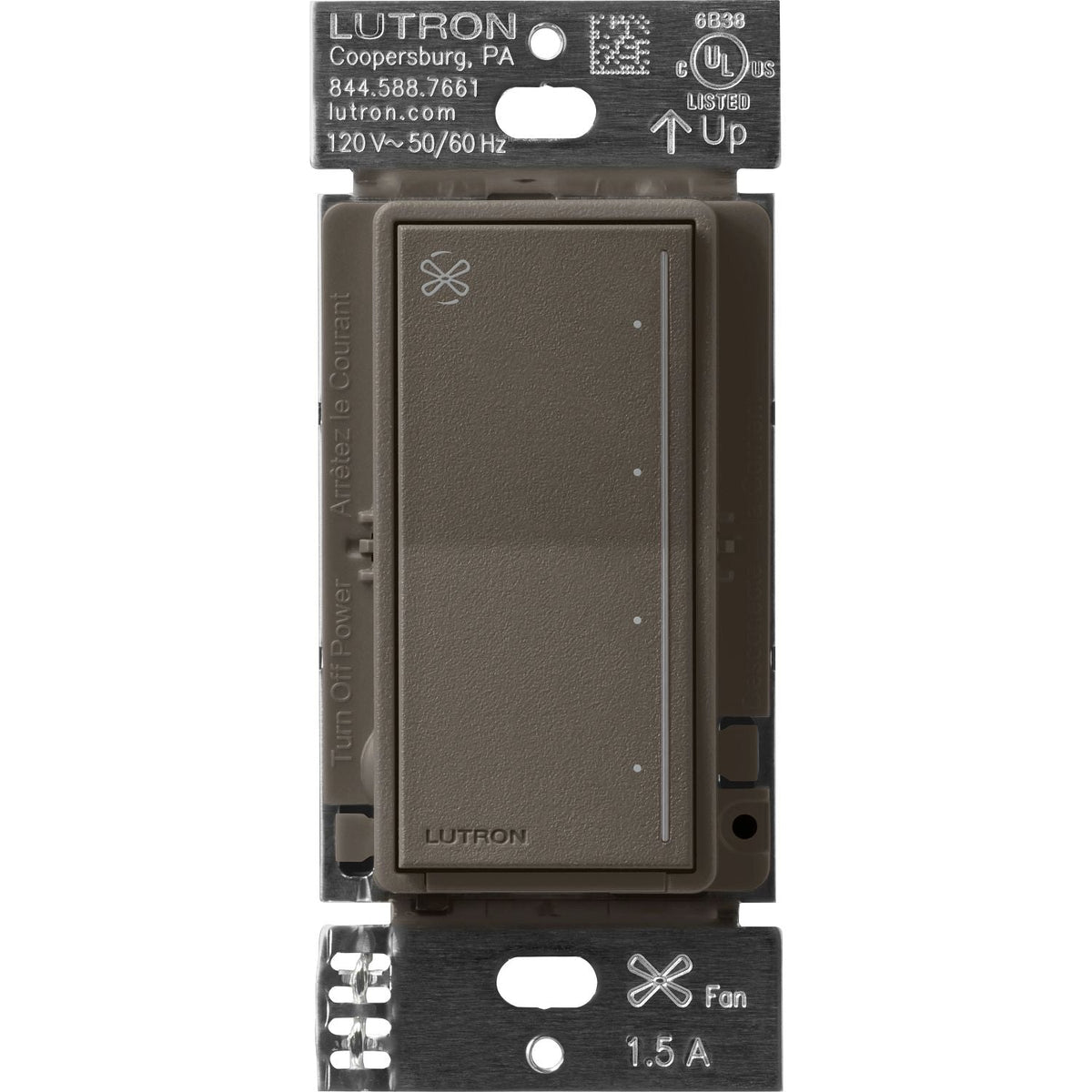 Lutron Sunnata Touch Fan Control, 4-Speed - Single Pole, Neutral Required | ST-FSQ-N