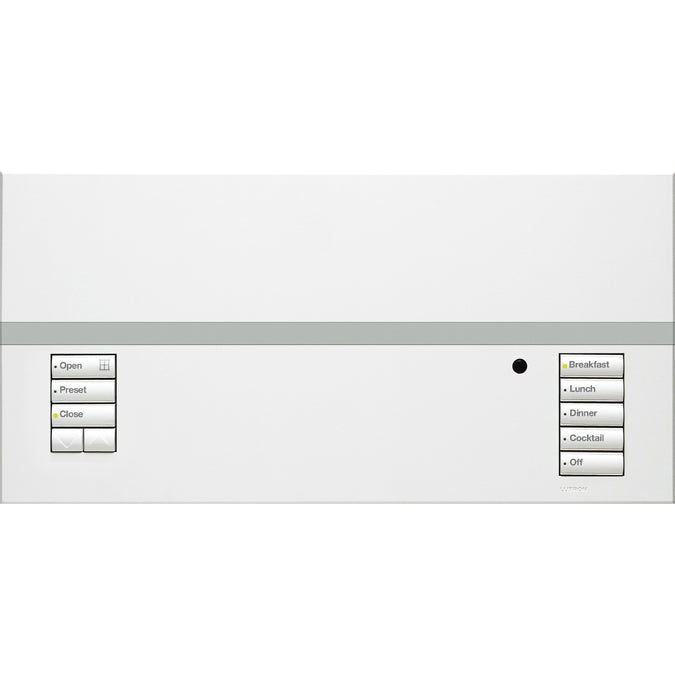 Lutron Grafik Eye QS Wireless Main Unit, 6-Zone, No Shade Column, Translucent Top Cover, 120-127V or 200-260V | QSGRJ-6P-TWH