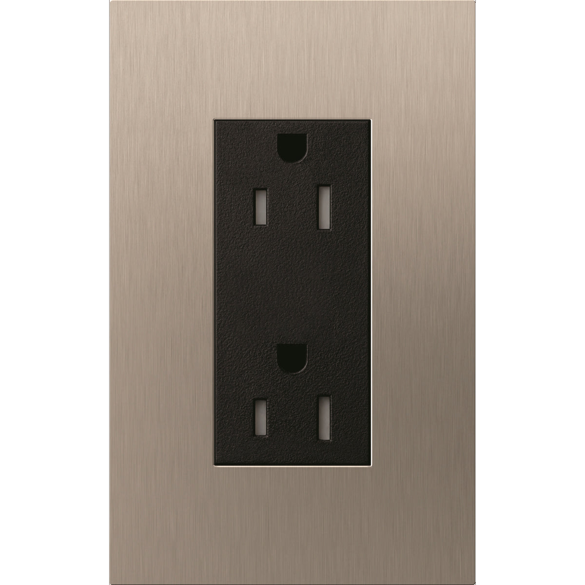 Lutron New Architectural 15A Tamper-Resistant Duplex Receptacle, Wall Plate Not Included, Matte Finish | LTR-15-TR