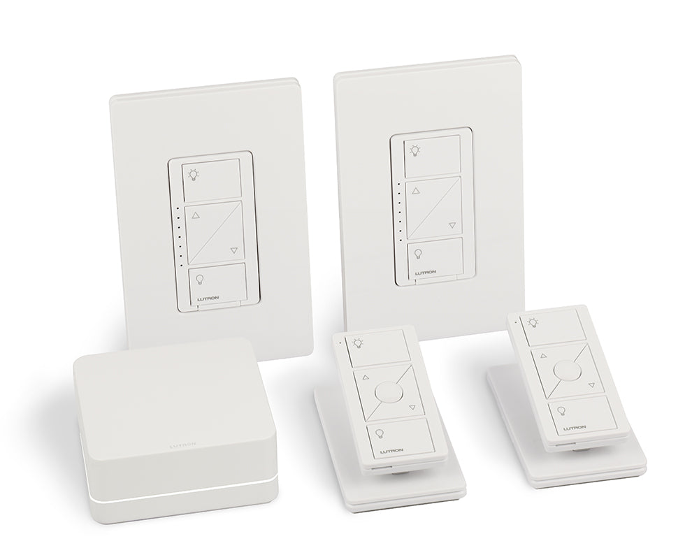 Lutron Caséta Audio Kit - Smart Hub PRO + Pico Audio Remotes | P-BDG-PKG2W-C