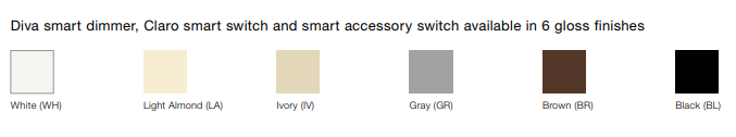 Caseta Claro Smart Accessory Switch | DVRF-AS-XX