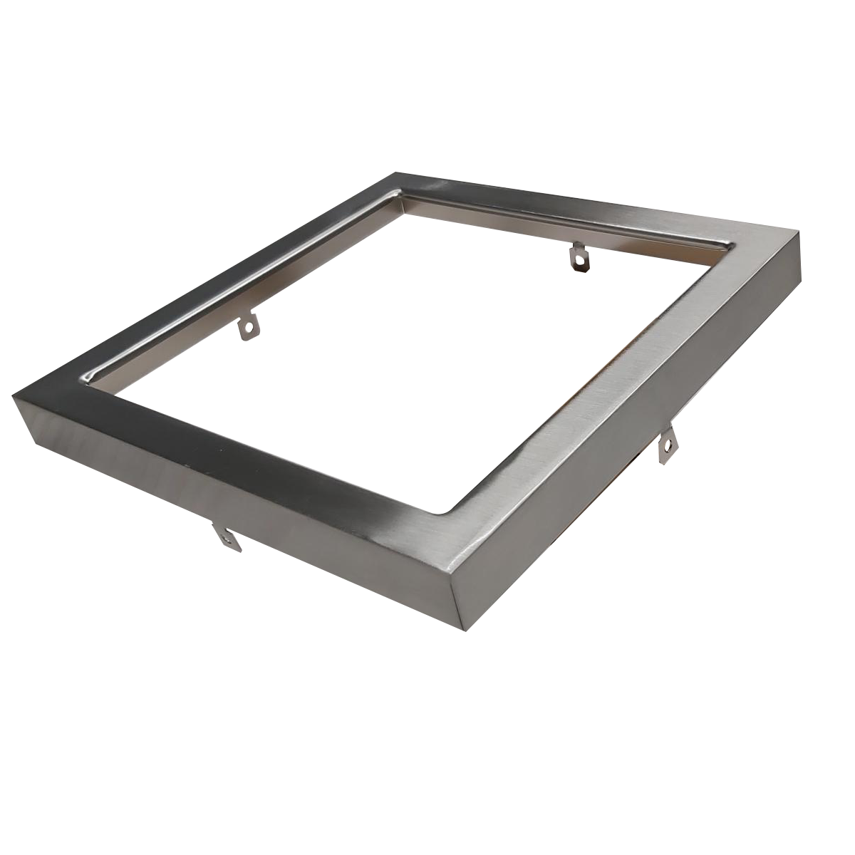 Sol - 7" Black Trim for Square Slim Surface Fixture — Finish: Brushed Nickel