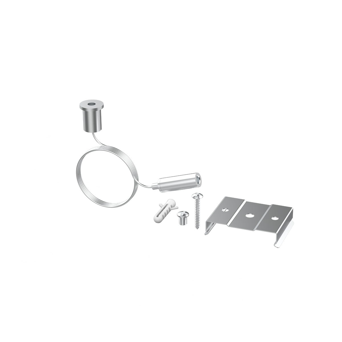 Product Display Visual of the SKU: RENO-TLSN-SK for Marketing of theReno Suspension Kit for Architectural Strips | RENO-TLSN-SK