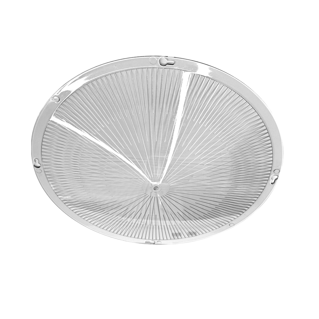 Product Marketing Image of Simply Secured SKU: RENO-HBU-Bottom-R1/R2 by Vendor Reno Lighting Product Reno PC Reflector bottom cover for R1/R2 UFO Highbay | RENO-HBU-Bottom-R1/R2
