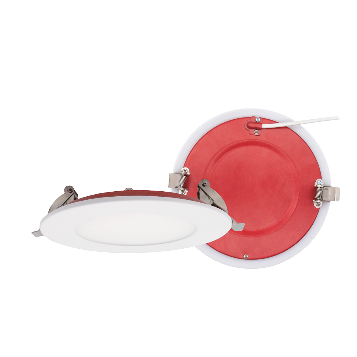 Product Display Visual of the SKU: RENO-4-S12W-MCCT-WH-FR for Marketing of theReno 4" Round Fire-Rated Slim Recessed Downlight
12W | Selectable CCT 27/30/35/40/5000K | 120V | 120 minute fire rating | White Finish | RENO-4-S12W-MCCT-WH-FR