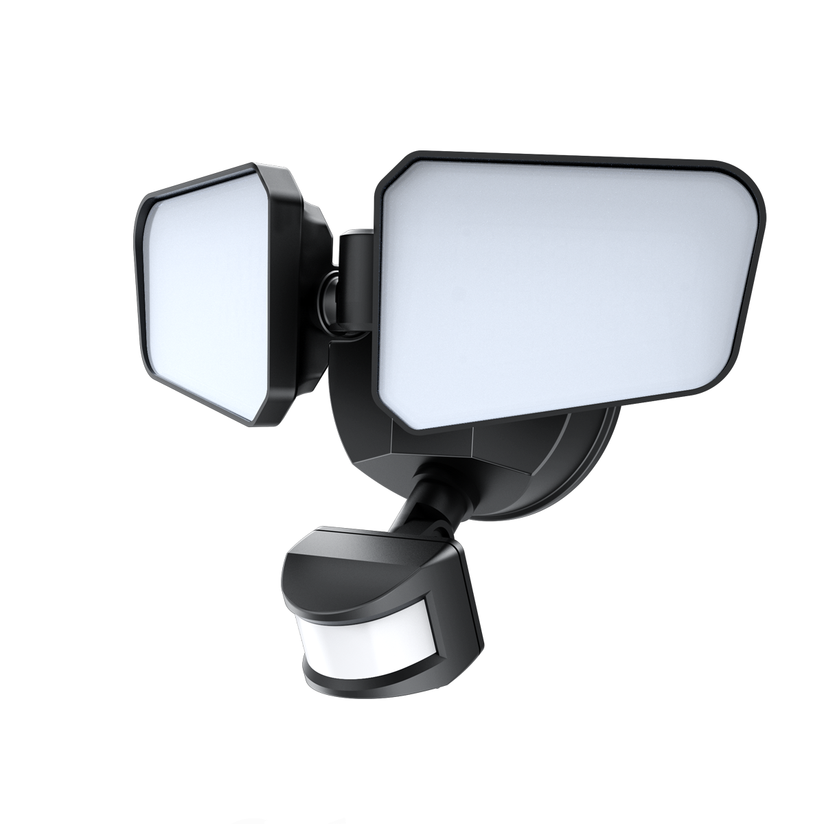 OPS - Security Light | 26W | Selectable CCT 27/30/35/40/5000K | 120-277V | 60FT D2D Function | Detection Degree 180° — Color: Black