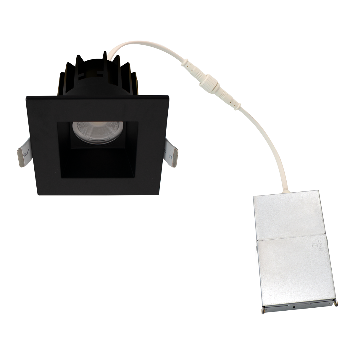 Reno AURA 2 inch square recessed downlight - Black - R36134