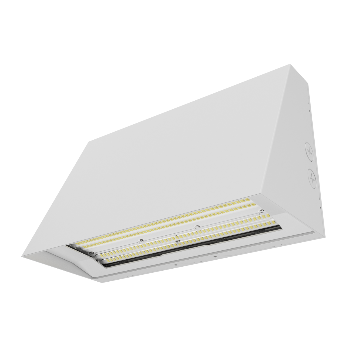 OPS - Architectural Slim Full Cut-off Wall Pack R2 | BeamFlex™ Adjustable Beam Angle: T2/T3/T4 | Selectable Wattage: 60/80/100W | Selectable CCT: 3000/4000/5000K | 140LM/W | 120-347V | Built-In Photocell — Color: White