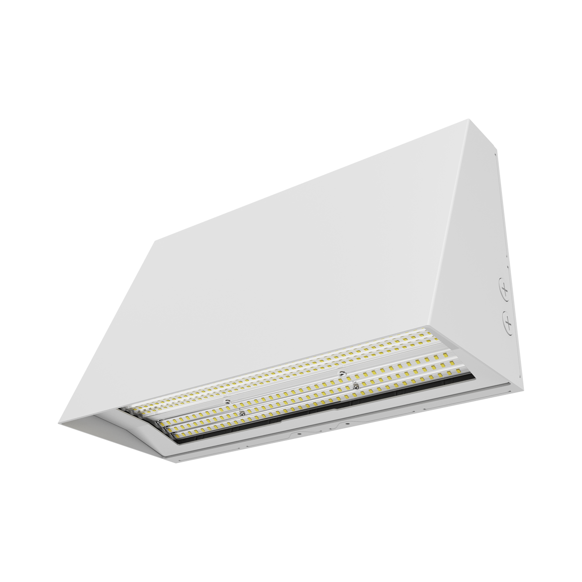 OPS - Architectural Slim Full Cut-off Wall Pack R3 | BeamFlex™ Adjustable Beam Angle: T2/T3/T4 | Selectable Wattage: 90/120/150W | Selectable CCT: 3000/4000/5000K | 140LM/W | 120-347V | Built-In Photocell — Color: White
