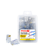 Pass Through Blue Tint - Cat5e UTP - 50pc Clamshell