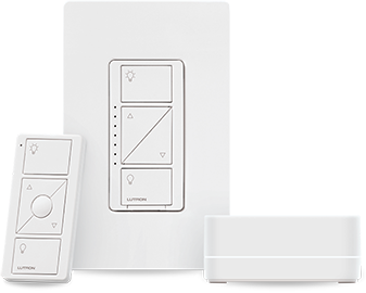 Product Display Visual of the SKU: P-BDG-PKG1W-C for Marketing of theLutron In-Wall Smart Dimmer Switch Kit | P-BDG-PKG1W-C
