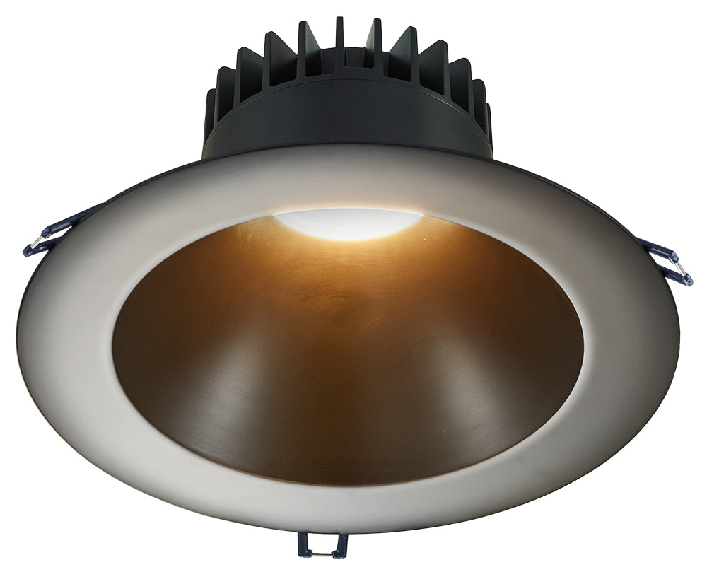 8" Round Deep Regressed 18W / 30W 38° CRI 90+ Plenum Rated Wet Type IC Air-Tight Energy Star & T24