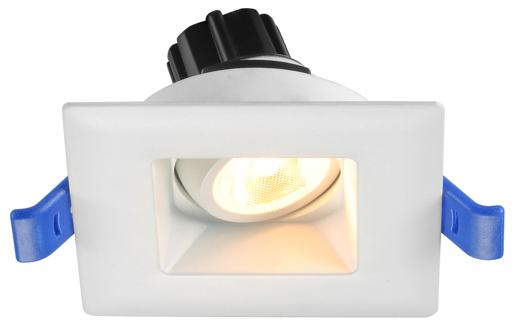 2" Round/Square Regressed Gimbal with 20° Tilt & 360° Rotation 5W 120V 24° Beam CRI 90+ Wet Type IC Air-Tight
